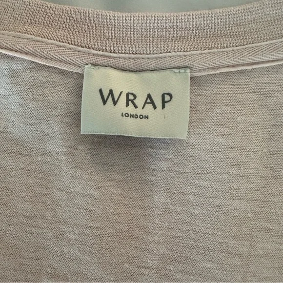 Wrap London Soft Pink V-Neck Tee Organic Cotton 💕 - Picture 2 of 7